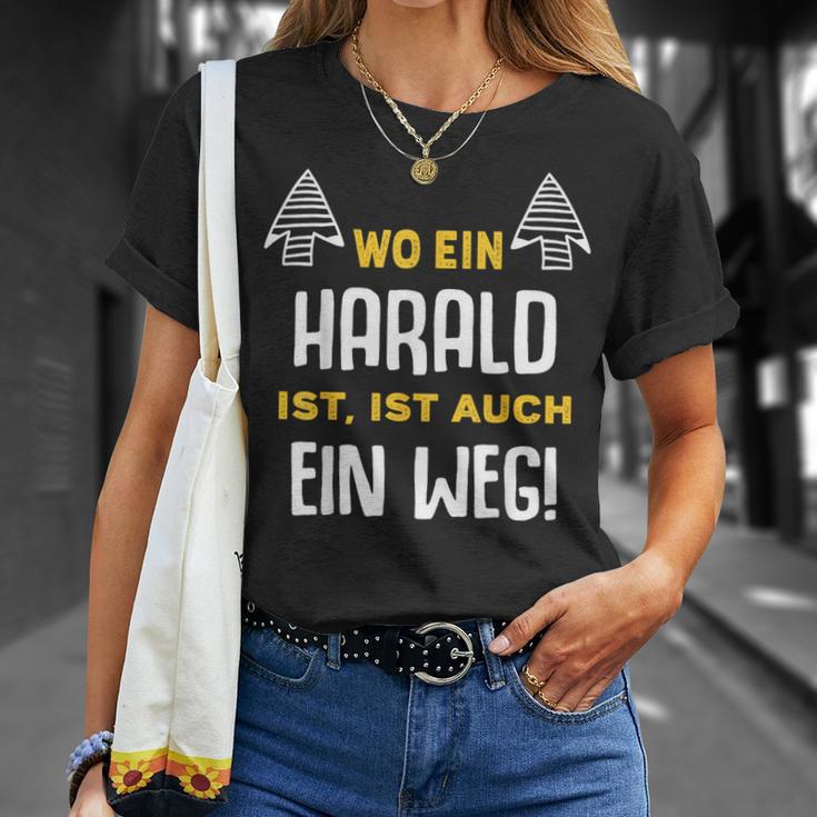 With Name Harald Wo Ein Harald Istorname T-Shirt Geschenke für Sie