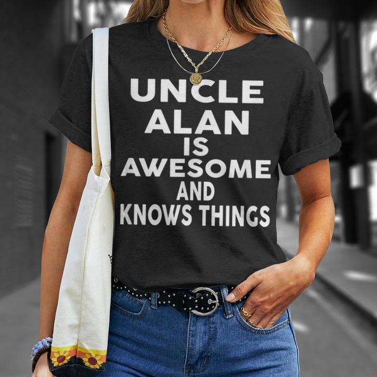 Onkel Alan Ist Großartig Und Weiß Dinge T-Shirt Geschenke für Sie