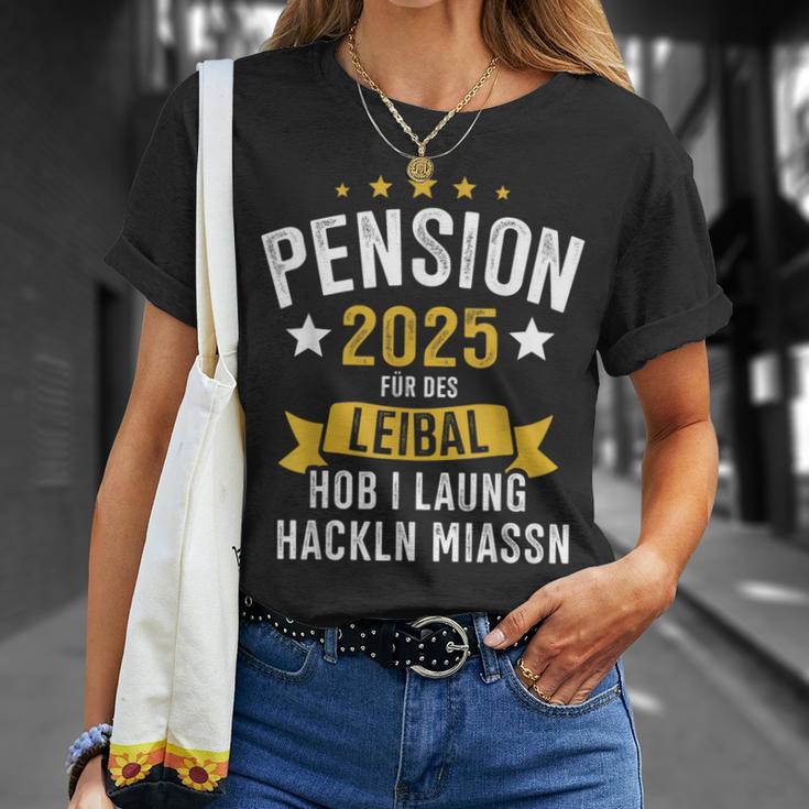 Pension 2025 Für Des Leibal Lang Hackln Arbeiten Pensionist T-Shirt Geschenke für Sie