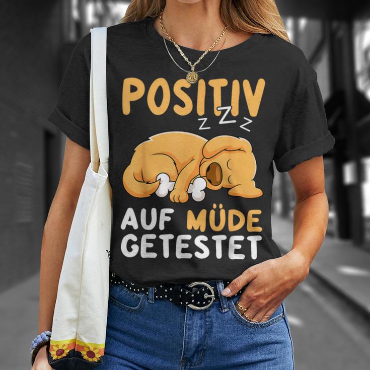 Positiv Auf Müde Getestet Dog Sleep T-Shirt Geschenke für Sie