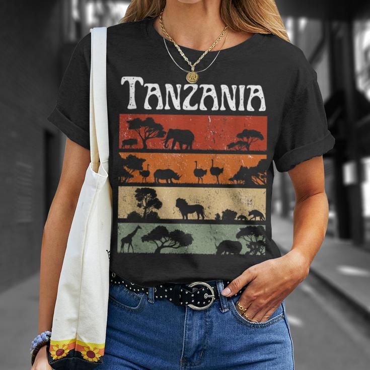 Retro Africa Tanzania Safari Travel Tanzania Tour T-Shirt Geschenke für Sie