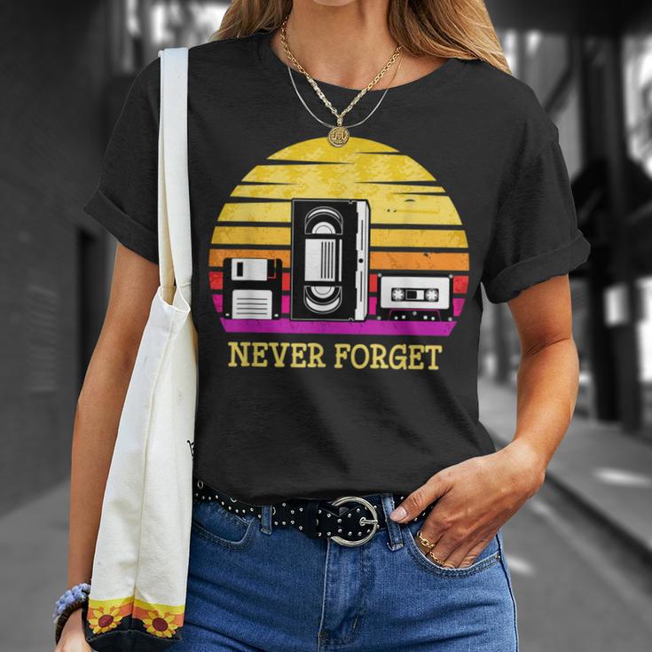 Retro Diskettehs The 80S Never Forget T-Shirt Geschenke für Sie