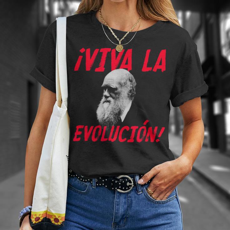 Viva La Evolución Charles Darwin Portrait Boys T-Shirt Geschenke für Sie