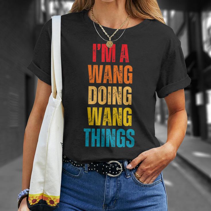 Wang Proud Family Retro Reunion Surname T-Shirt Geschenke für Sie