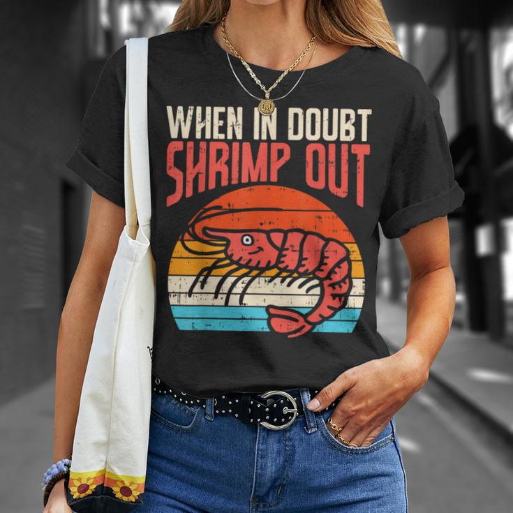 When In Doubt Shrimp Out Retro Bjj Brazilian Jiu Jitsu T-Shirt Geschenke für Sie