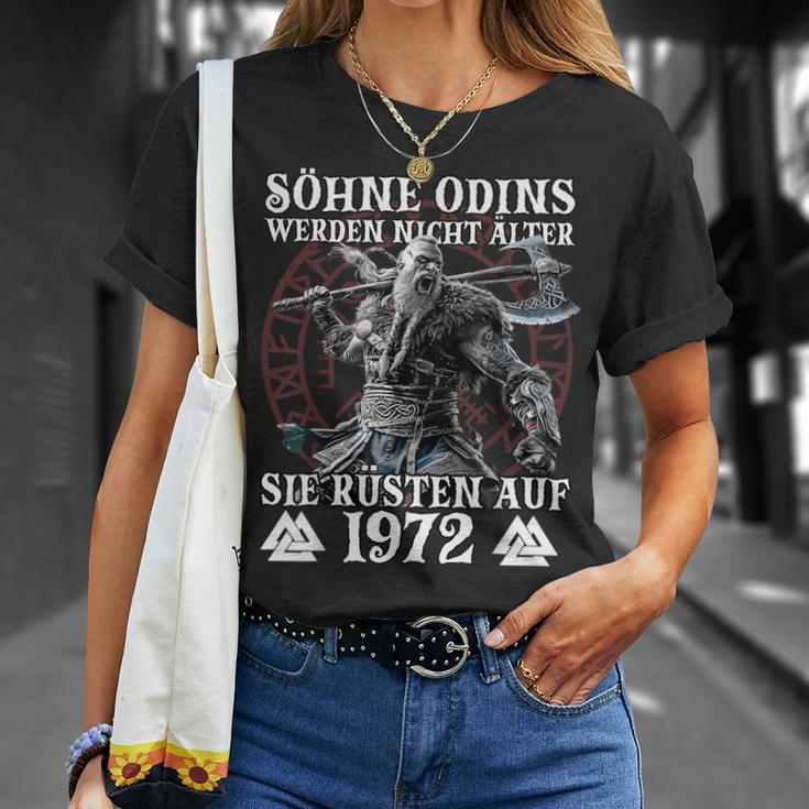 WikingerMänner Odin Wikinger Jahrgang 1972 Geburtstags T-Shirt Geschenke für Sie