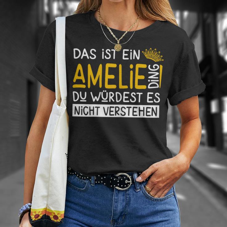 Women's First Name Amelie Name Day Saying Das Ist Ein Marion Ding T-Shirt Geschenke für Sie