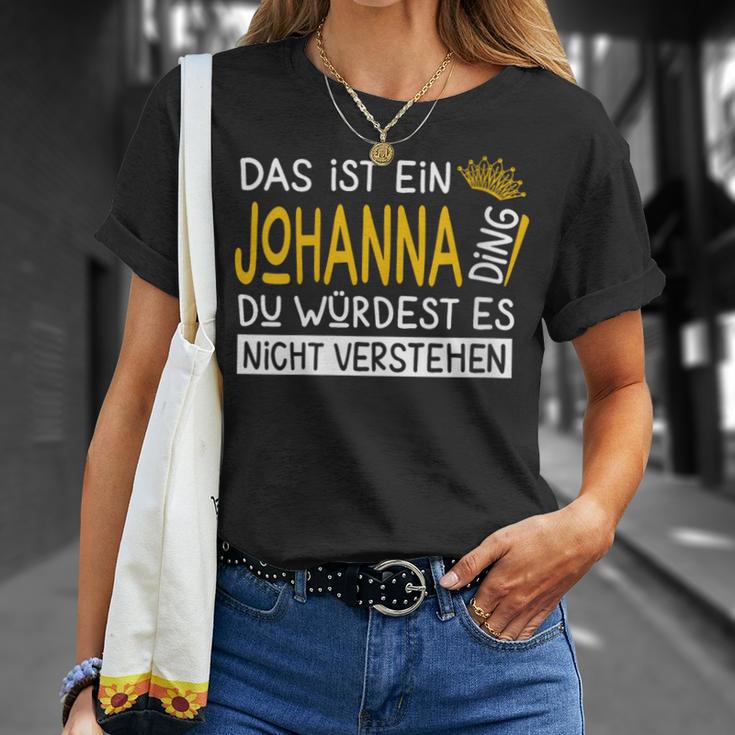 Women's First Name Johanna Name Day Das Ist Ein Johanna Ding With-Neck T-Shirt Geschenke für Sie