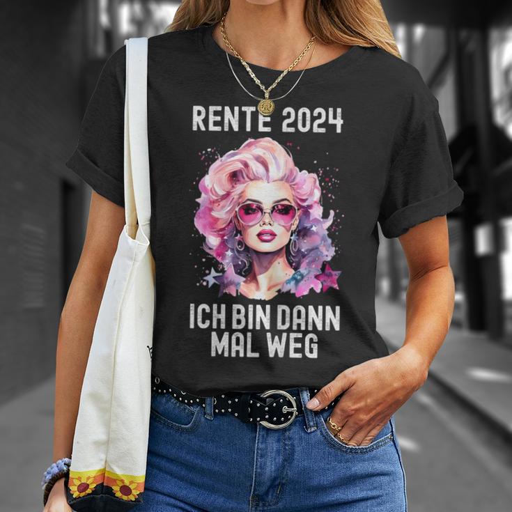 Women's Ich Bin Dann Mal Weg Rente 2024 T-Shirt Geschenke für Sie