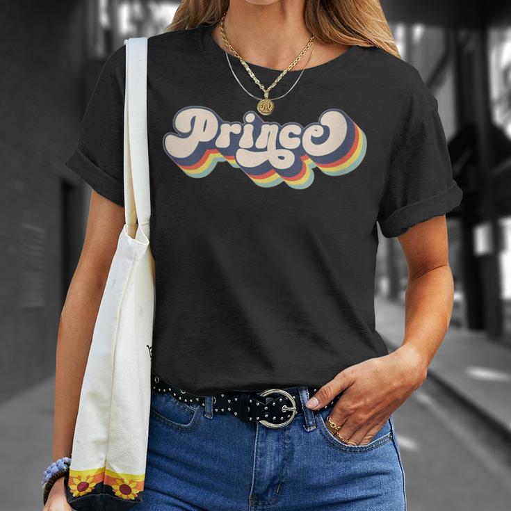 Women's Prince Family Name Personalised Last Name Prince T-Shirt Geschenke für Sie