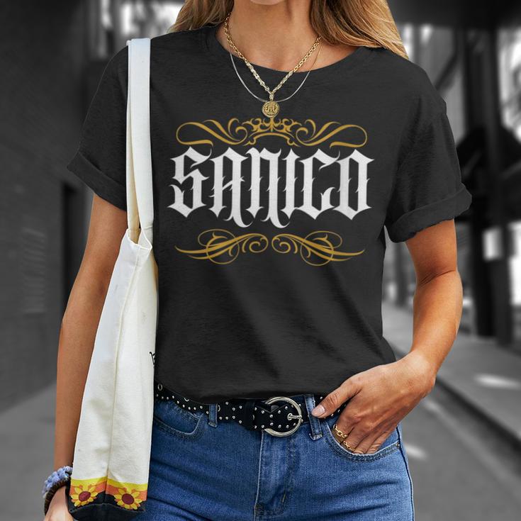 Women's Sanico Filipino Surname Philippines Tagalog Family T-Shirt Geschenke für Sie