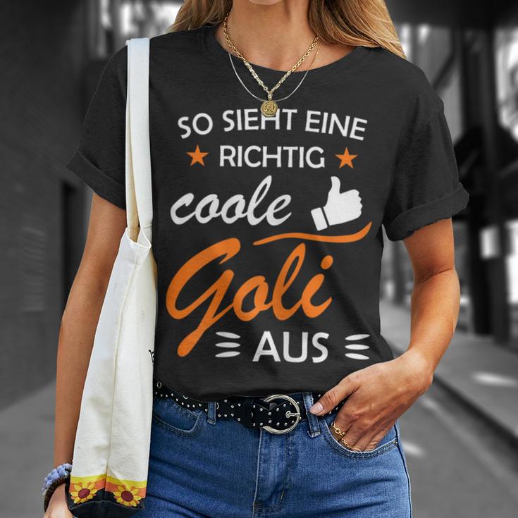 Women's So Sieht Eine Richtig Coole Goli Aus Taufgoli T-Shirt Geschenke für Sie