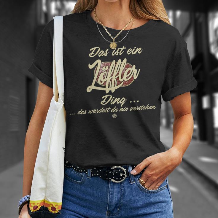 Women's With-Neck Das Ist Ein Löffler Ding Family Löffler T-Shirt Geschenke für Sie