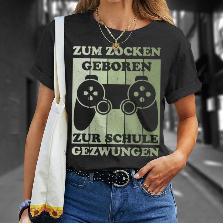 Zum Zocken Geboren Kinder Gamer Gamer Gamer Idea T-Shirt Geschenke für Sie