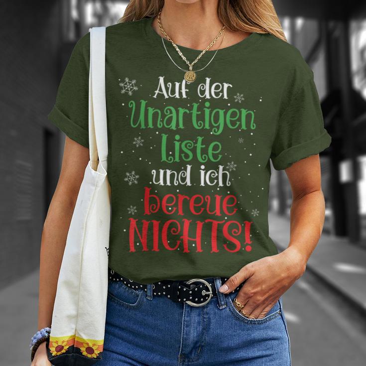 Auf Der Unartigen Liste Christmas Outfit Christmas T-Shirt Geschenke für Sie