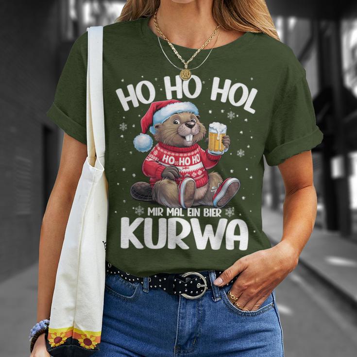 Bòbr Kurwa Christmas Jumper Polish Beer Bober Xmas Kurwa Red T-Shirt Geschenke für Sie