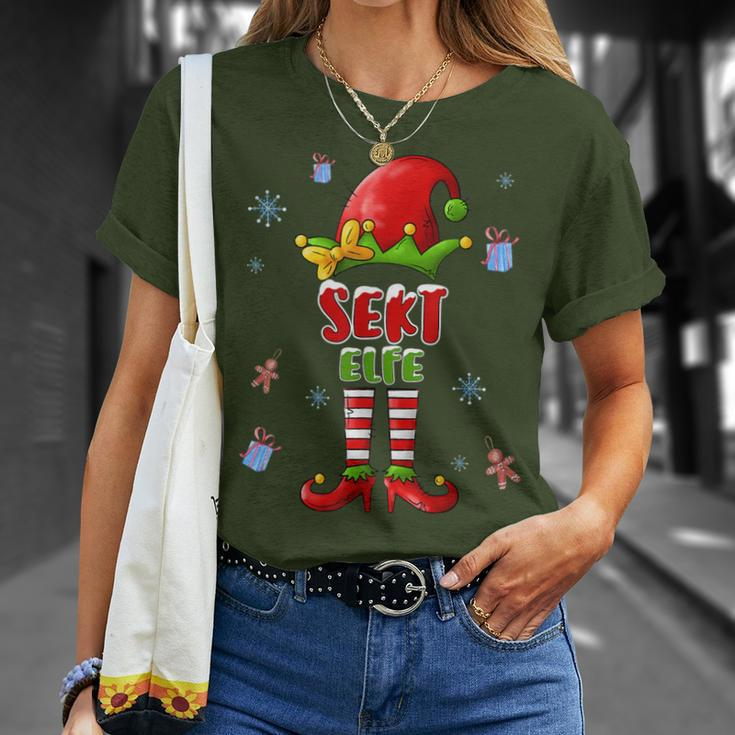 Christmas Outfit Sparkling Wine Elf Christmas T-Shirt Geschenke für Sie