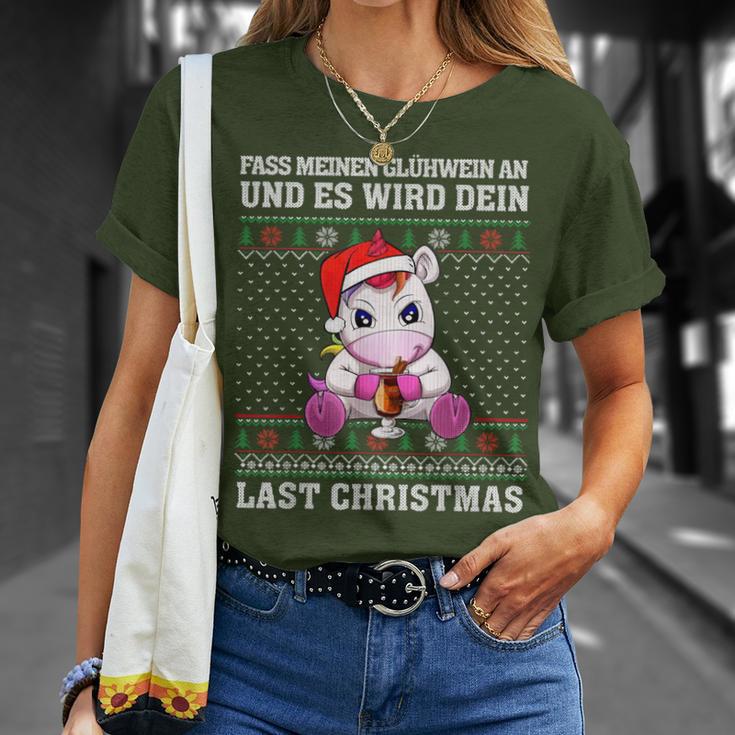 Fass Meinen Glühwein An Und Es Wird Dein Last Christmas T-Shirt Geschenke für Sie