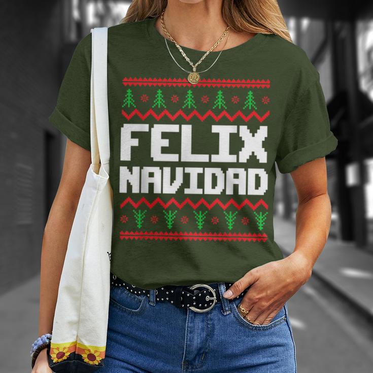 Felix Navidad Felix Name Day Xmas T-Shirt Geschenke für Sie