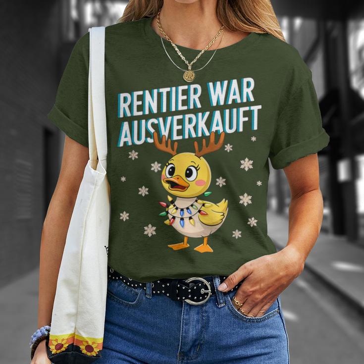 Saying Duck Christmas Reindeer War Ausverkauft T-Shirt Geschenke für Sie