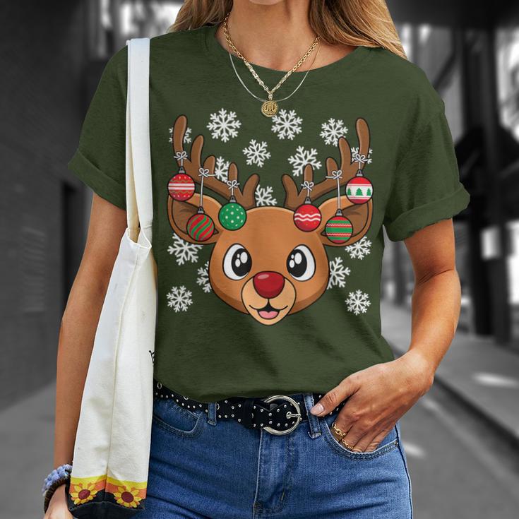 Reindeer Christmas Xmas Women's Children's T-Shirt Geschenke für Sie