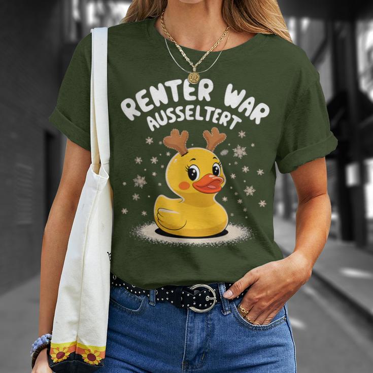 Renter War Ausgeltert Christmas Duck T-Shirt Geschenke für Sie