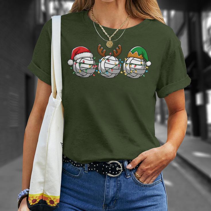 Santa Claus Elf Reindeerolleyball Christmas Women's Children's T-Shirt Geschenke für Sie