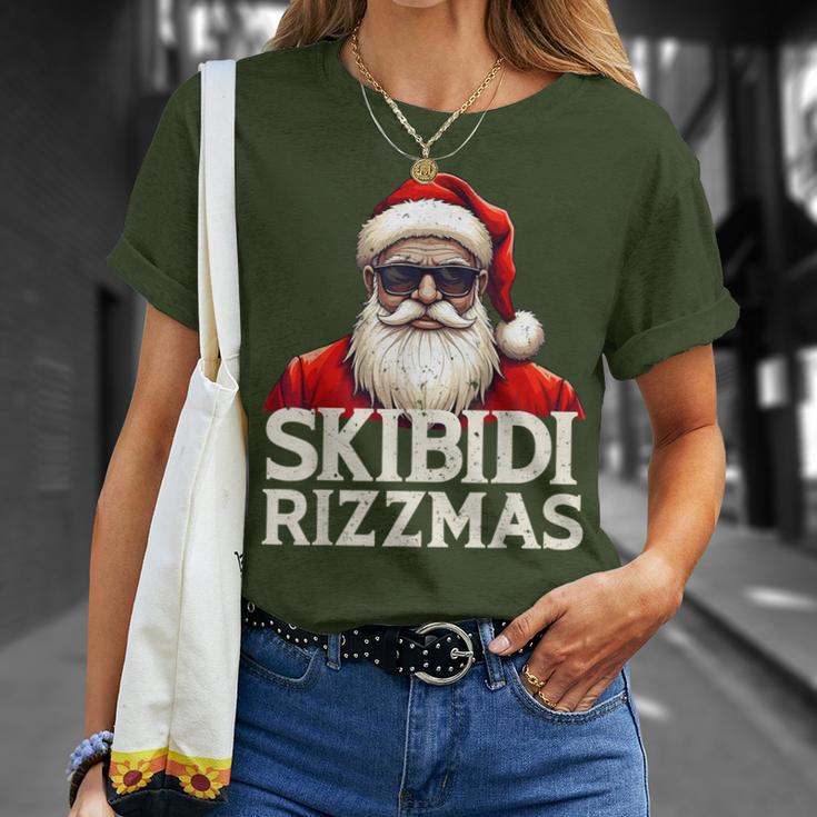 Skibidi Rizzmas Christmas Rizz Santa Claus Charisma Kid Xmas T-Shirt ...