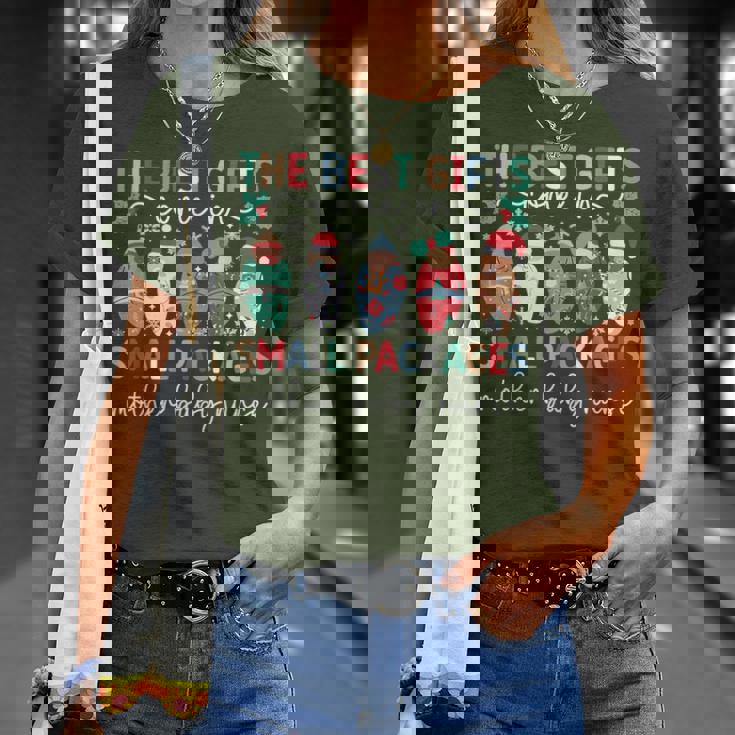 Small Packages Mother Baby Nurse Christmas Mom Baby Nurse T-Shirt Gifts for Her