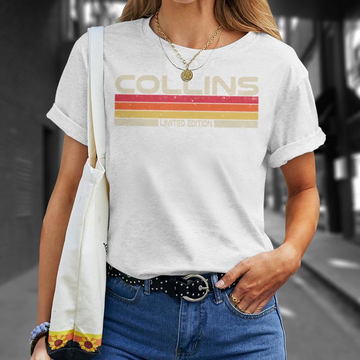 Collins Nachname Geburtstag Familientreffen 80Er 90Er Sonnenuntergang T-Shirt Geschenke für Sie