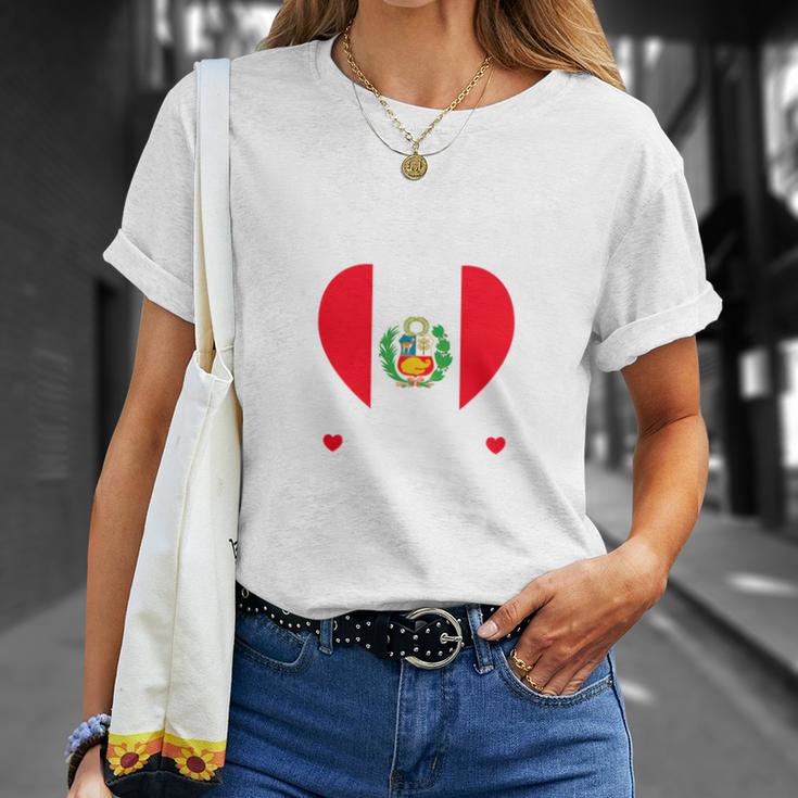 My Girlfriend Is Peruvian Girlfriend Peru Flag T-Shirt Geschenke für Sie