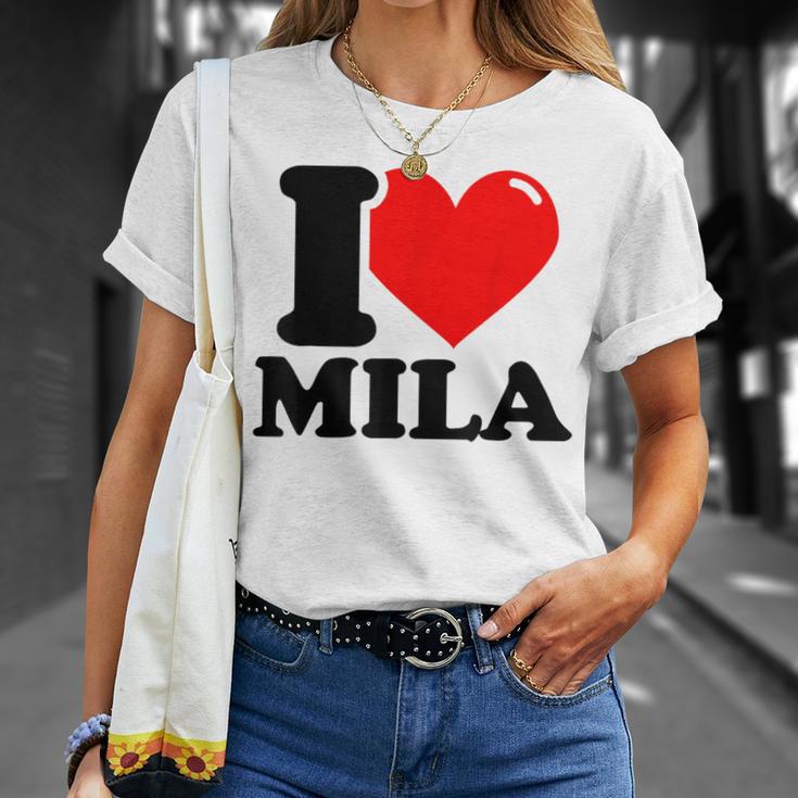 Ich Liebe Mila German Langu Gray T-Shirt Geschenke für Sie