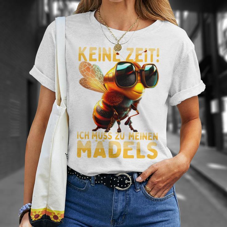 Keine Zeit Ich Muss Zu Meinen Mädels Bienenzüchter Bienen Long-Sleeved T-Shirt Geschenke für Sie