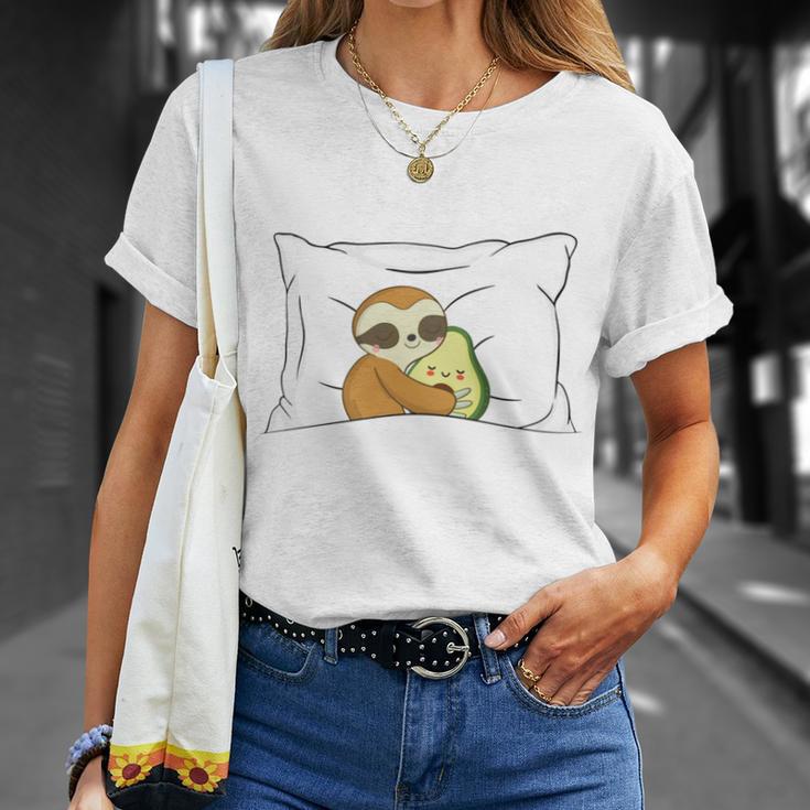 Official Sleep Sloth Avocado Pyjamas T-Shirt Geschenke für Sie