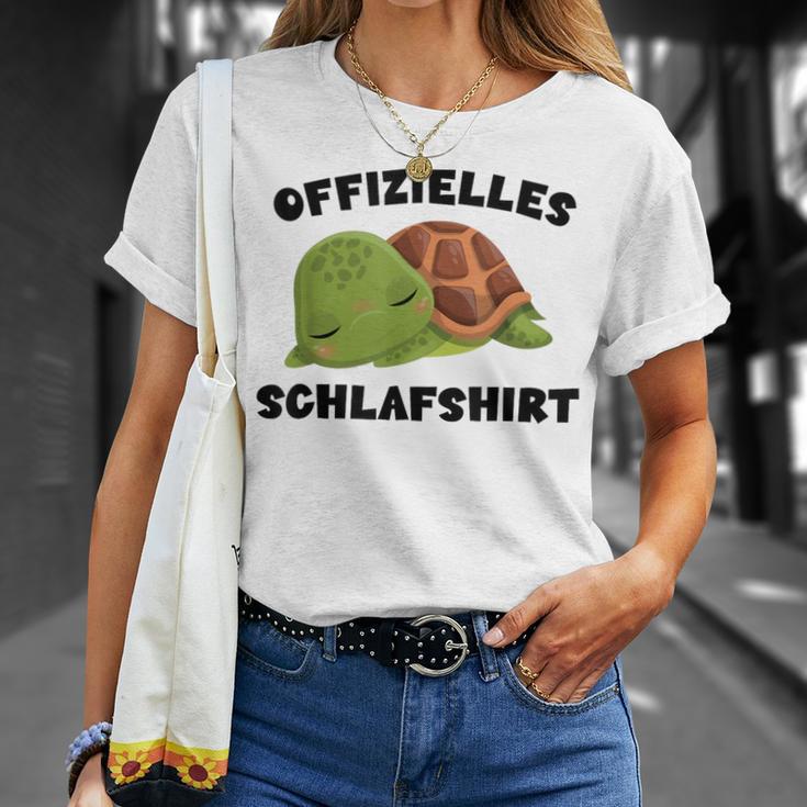 Offizielles Schlaf Schildkröte Turtle Gray S T-Shirt Geschenke für Sie