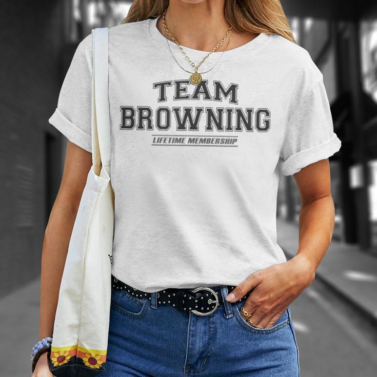 Team Browning Stolzer Familiennachname Nachname Geschenk T-Shirt Geschenke für Sie