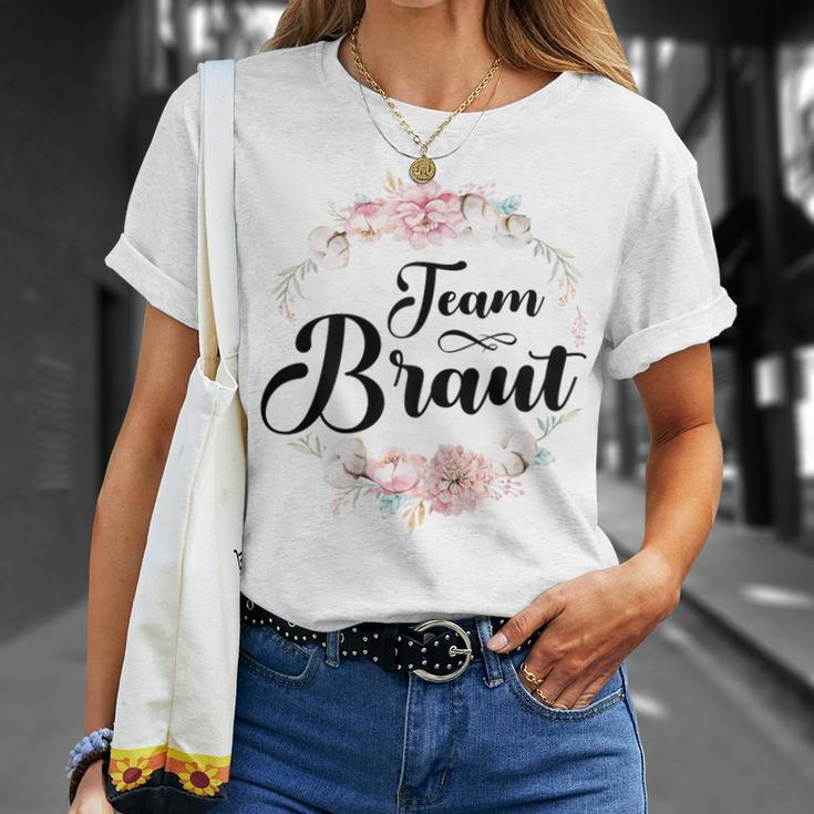 Women's Team Bride Team Bride Jga Poltern T-Shirt Geschenke für Sie