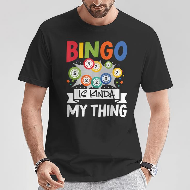 Bingo Ist Irgendwie Mein Ding Lustiges Glücksspiel T-Shirt Lustige Geschenke