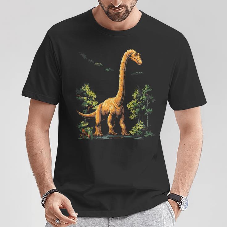 Brachiosaurus Dinosaur Motif Illustration Brachiosaurus T-Shirt Lustige Geschenke