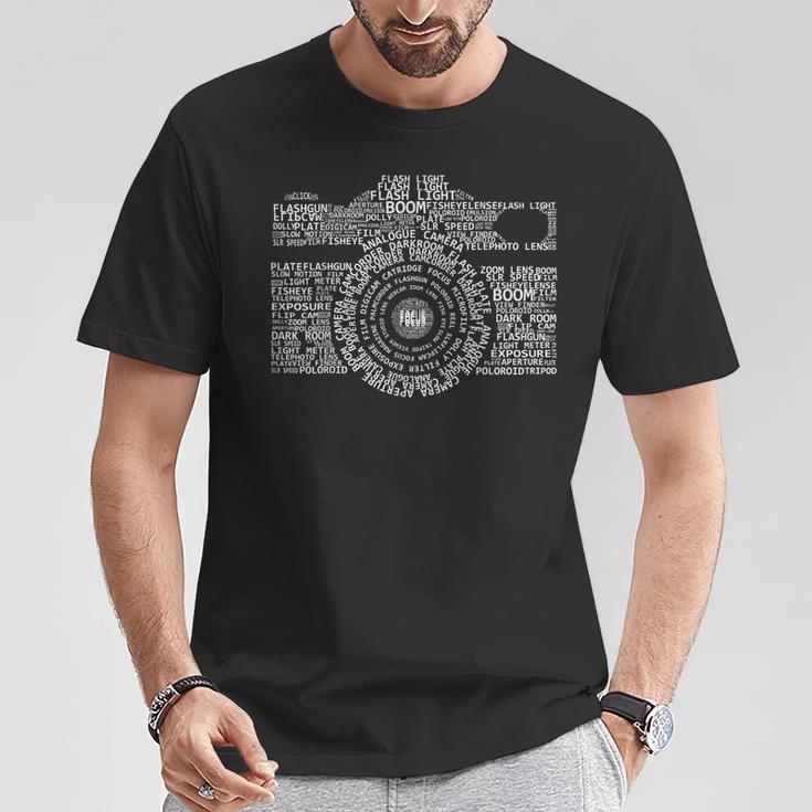 Camera Description Photographer Photography T-Shirt Lustige Geschenke