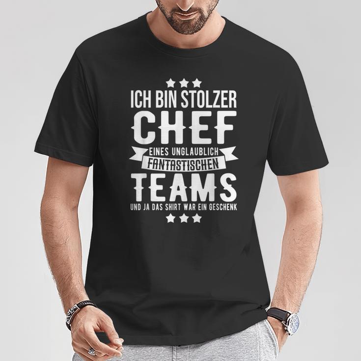 Chef Saying Ich Bin Stolzer Chef Eines Fantastische Teams S T-Shirt Lustige Geschenke