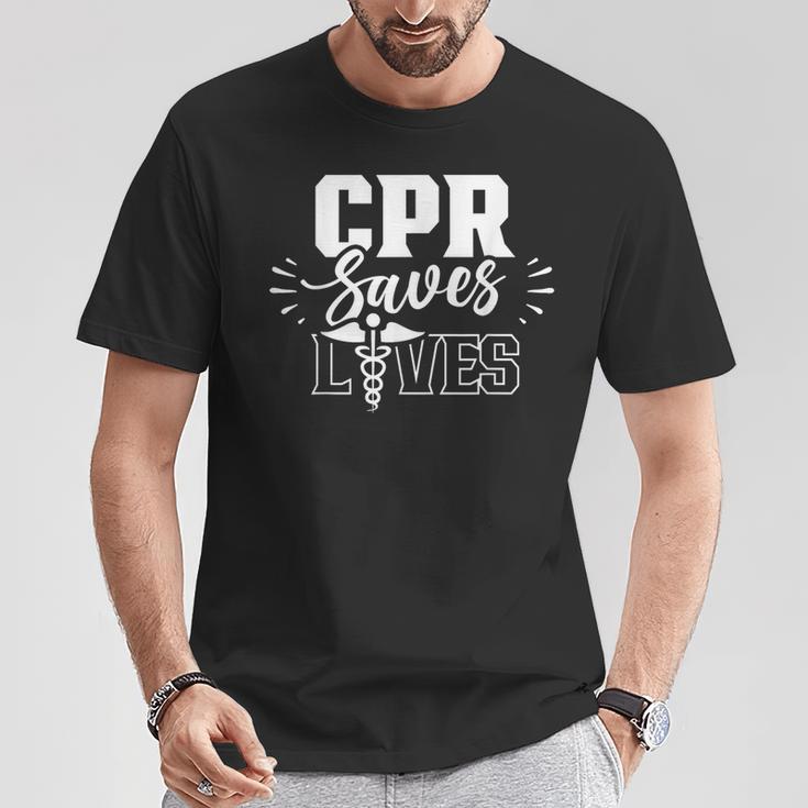 Cpr Rettet Leben Paramedic Emergency Paramedic Profession T-Shirt Lustige Geschenke