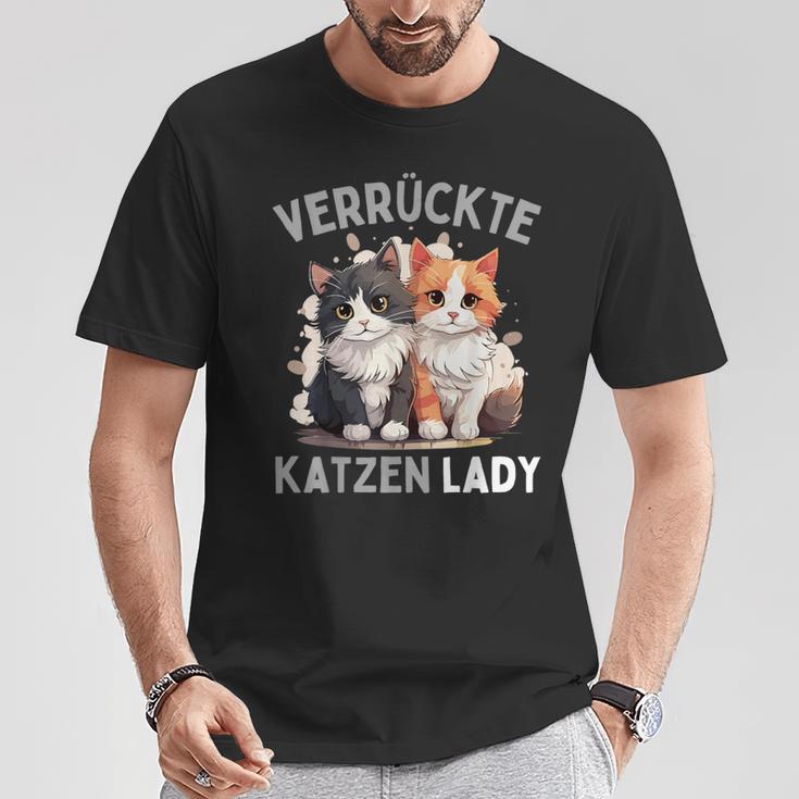 Crazy Cats Lady Cats Slogan T-Shirt Lustige Geschenke