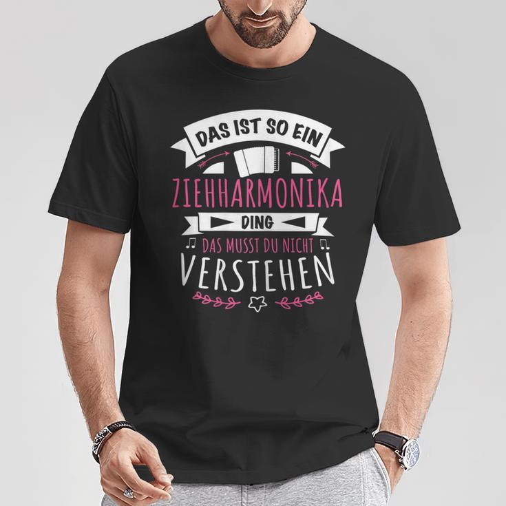 Damen Akkordeon Musiker Das Ist So Ein Ziehharmonika Ding T-Shirt Lustige Geschenke