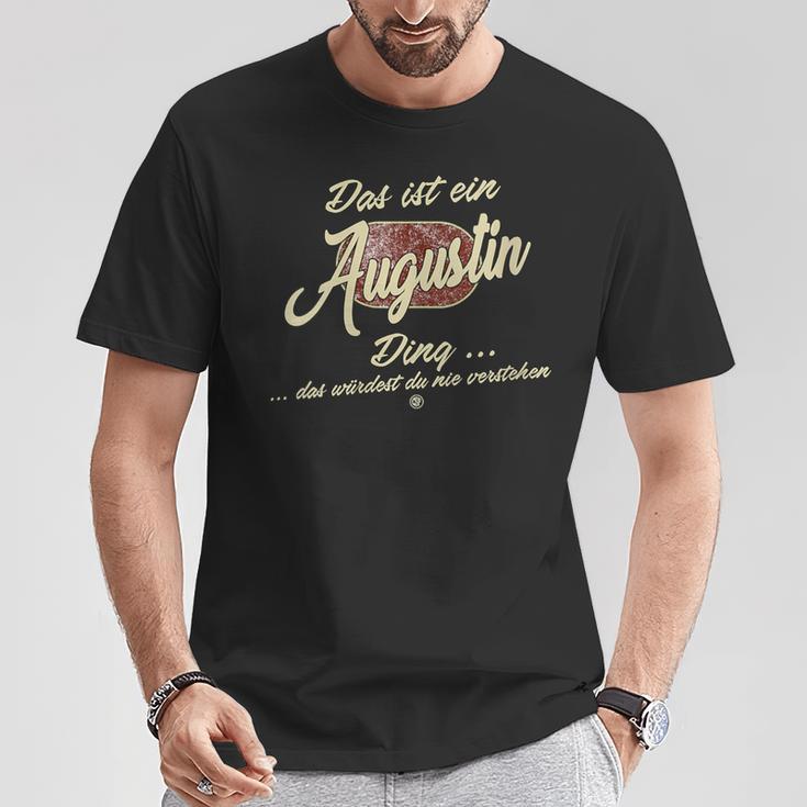 Damen Das Ist Ein Augustin Ding Lustiges Familie Augustin Mit-Ausschnitt T-Shirt Lustige Geschenke