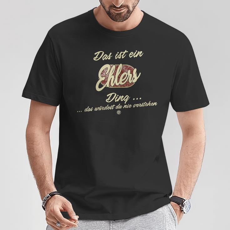 Damen Das Ist Ein Ehlers Ding Lustiges Familie Ehlers Mit-Ausschnitt T-Shirt Lustige Geschenke