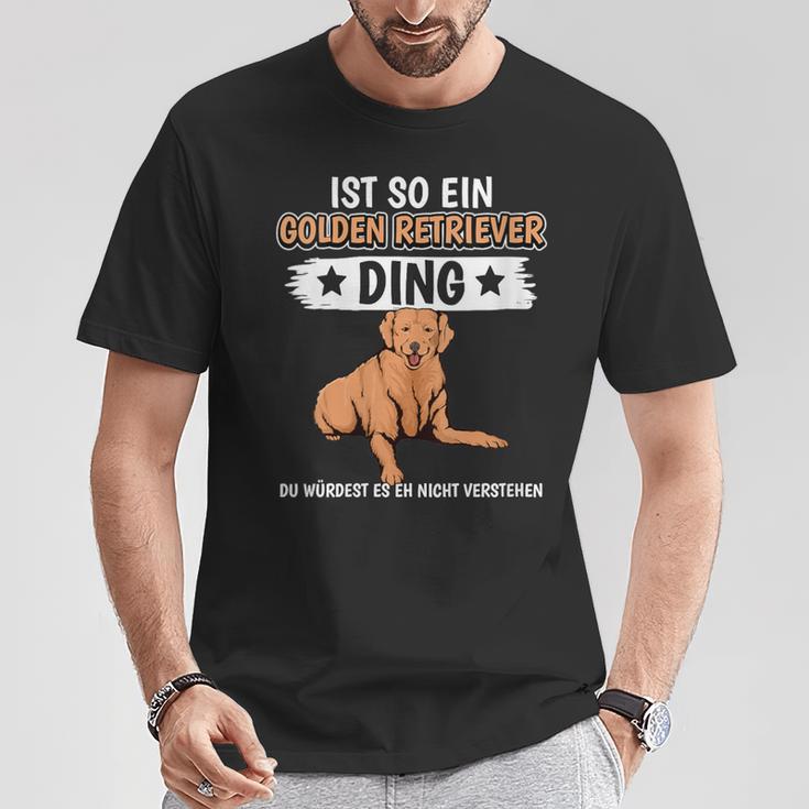 Damen Ist So Ein Golden Retriever Ding Golden Retriever Mit-Ausschnitt T-Shirt Lustige Geschenke