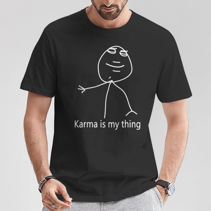 Damen Karma Ist Mein Ding Mit-Ausschnitt T-Shirt Lustige Geschenke