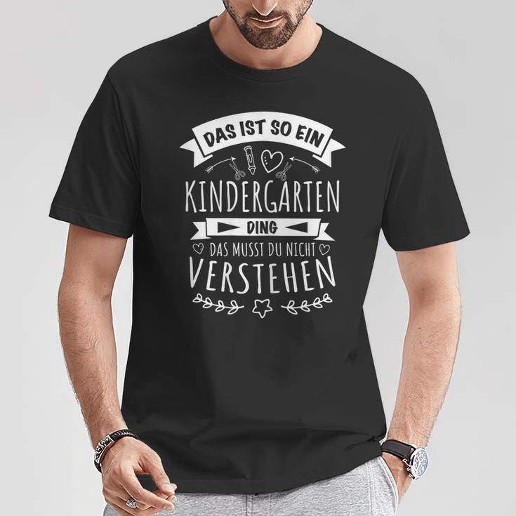 Damen Kindergärtnerin Erzieherin Das Ist So Ein Kindergarten Ding T-Shirt Lustige Geschenke