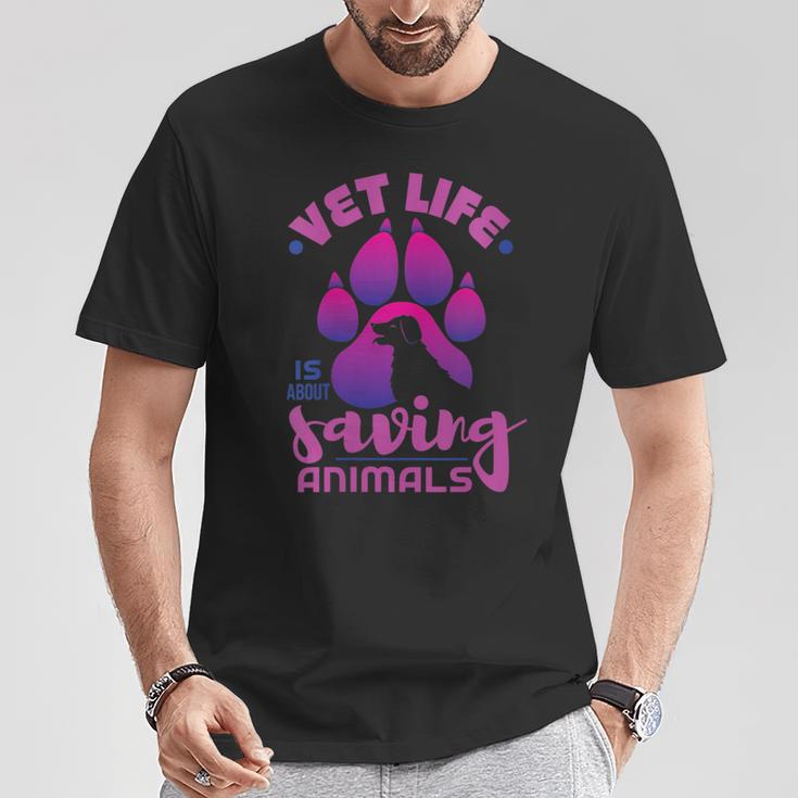 Damen Tiere Retten Ist Mein Ding Mit-Ausschnitt T-Shirt Lustige Geschenke